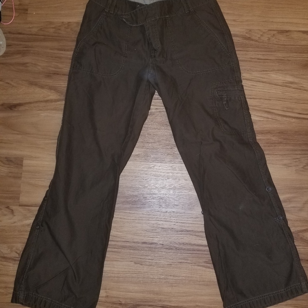 North Face brown adjustable hiking pants size 10